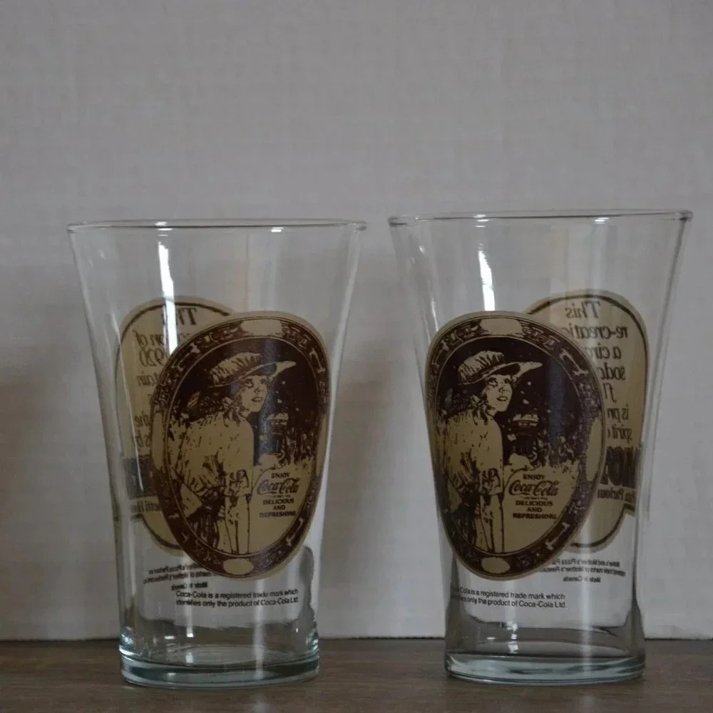 Pair of Vtg Coca Cola Glasses